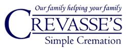 crevasses simple cremation business logo