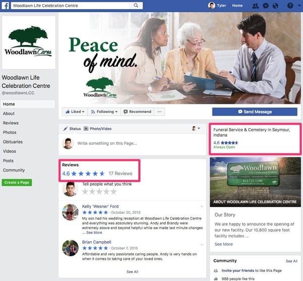 funeral home reviews facebook