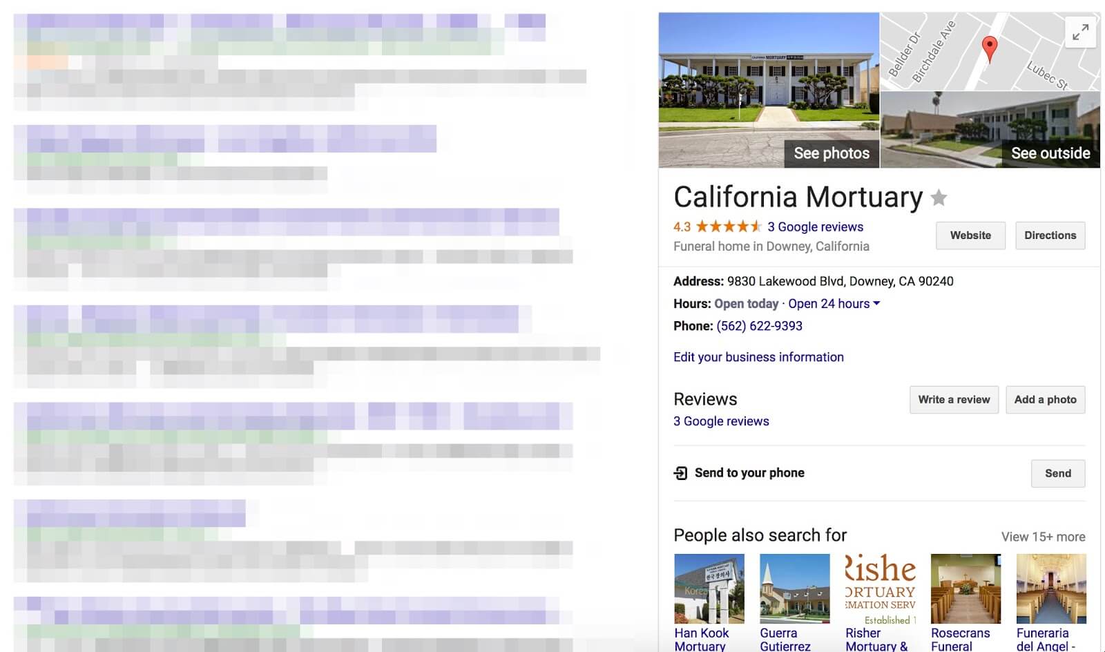 google search funeral home